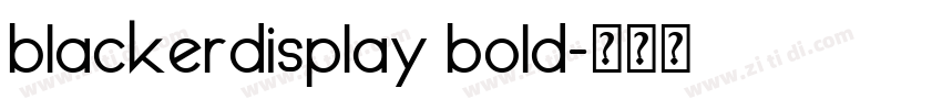 blackerdisplay bold字体转换